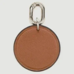 Mark personalised leather tag in Saddle