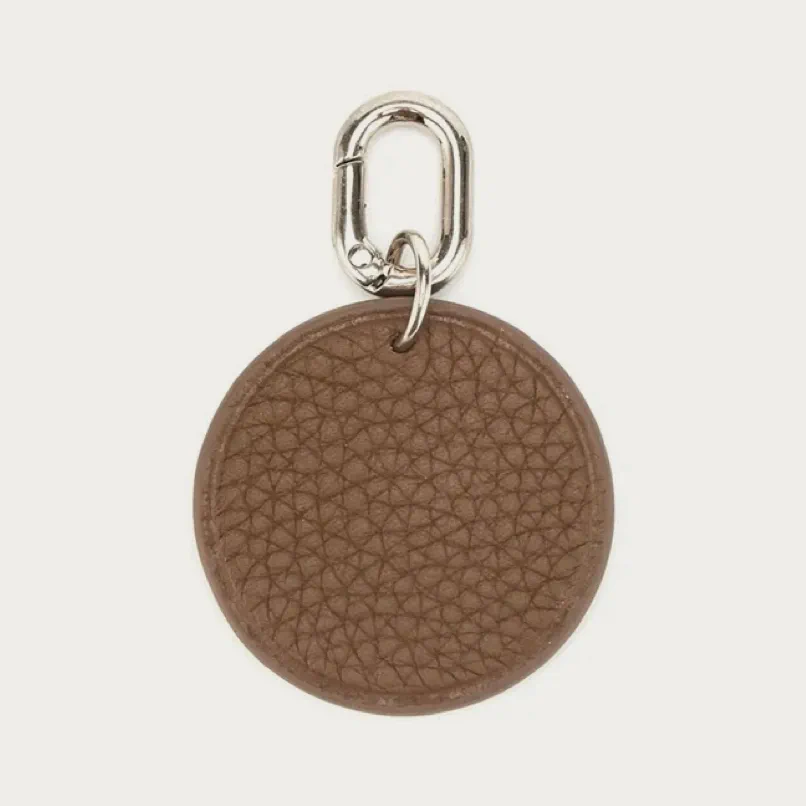 Mark leather tag, pressed with a name